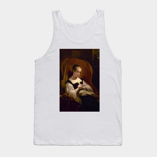 Marguerite au Rouet by Ary Scheffer Tank Top by Classic Art Stall